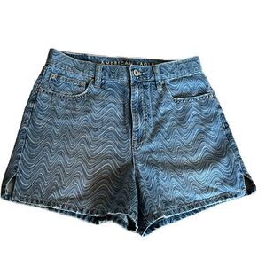 American Eagle Denim Swirl Pattern Shorts Size 4
